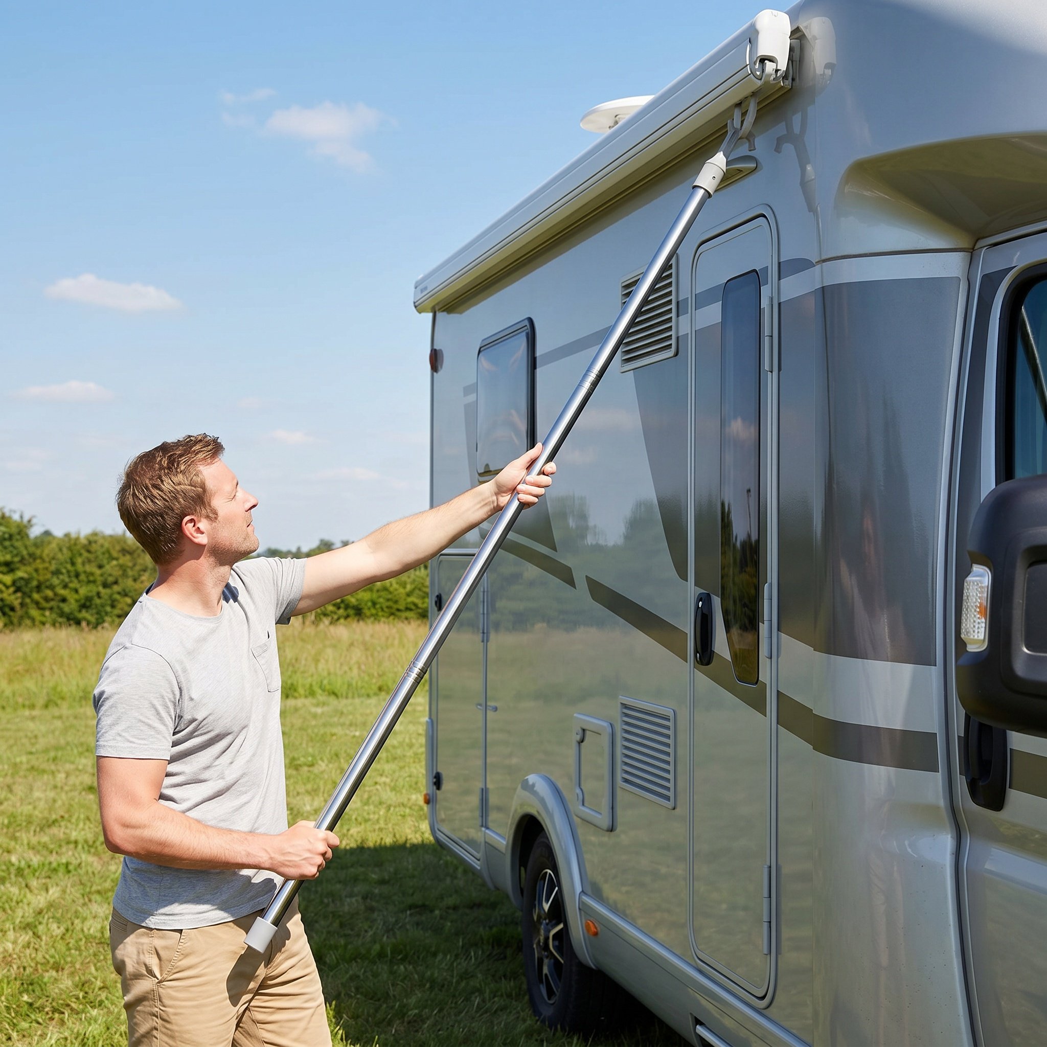 Woodworking Lofts - Aluminum Attic Ladder Puller Telescoping Pole