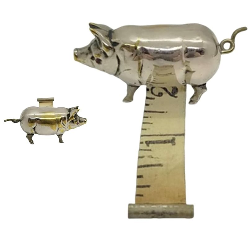 Woodworking Inspiration - MOPHE-Vintage Brass Metal Retractable Pig Mini