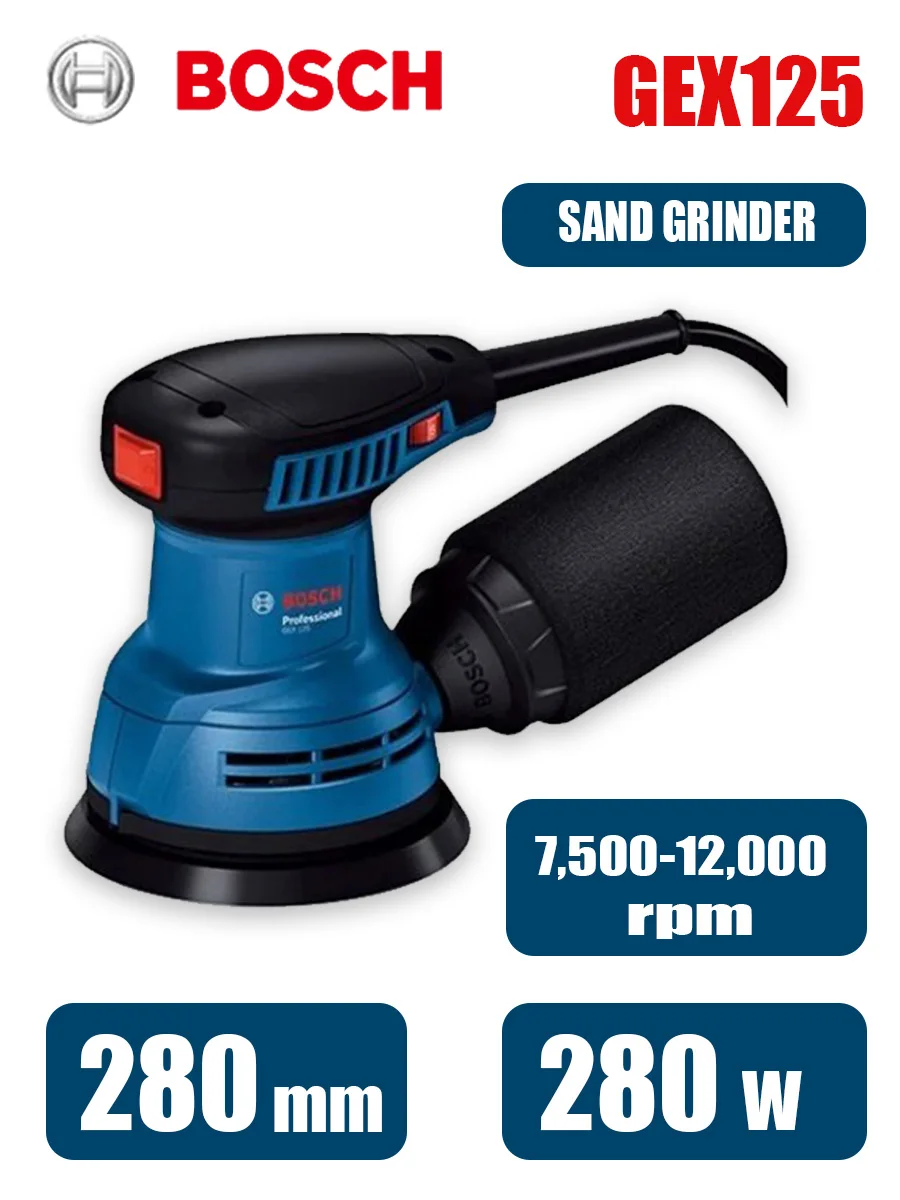 Bosch GEX125 280W Multifunctio - Woodworking Machinery recension och pris