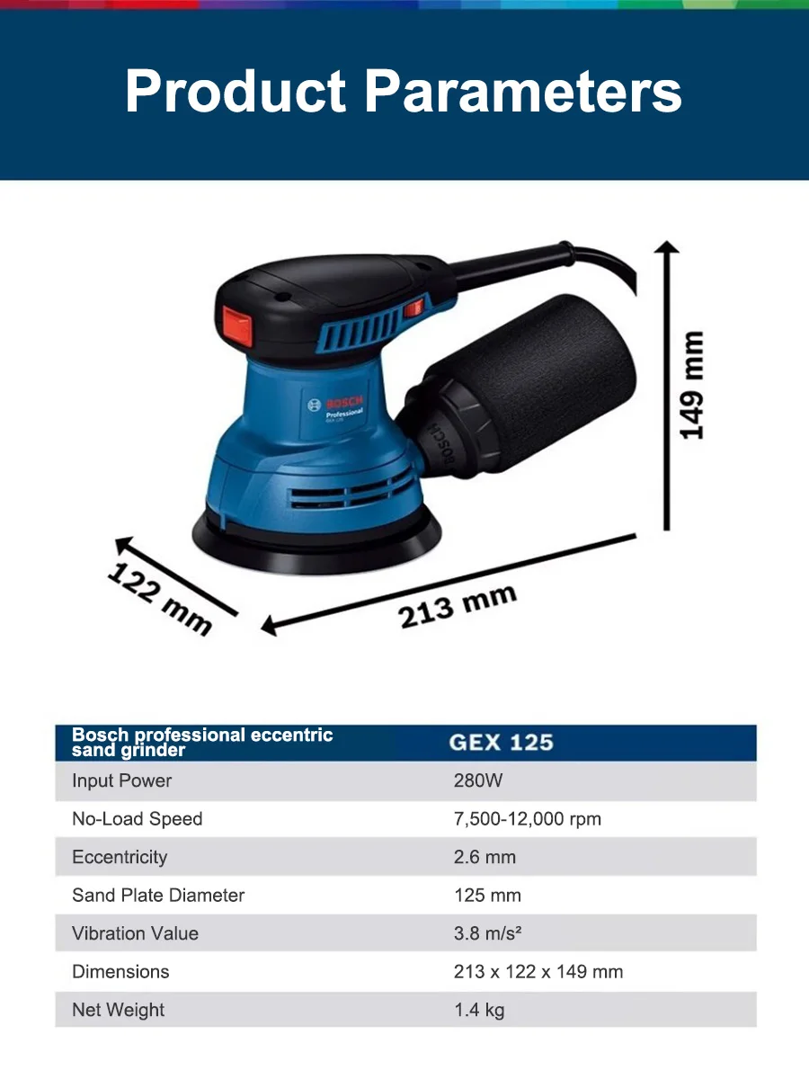 Bosch GEX125 280W Multifunctio - Woodworking Machinery recension och pris