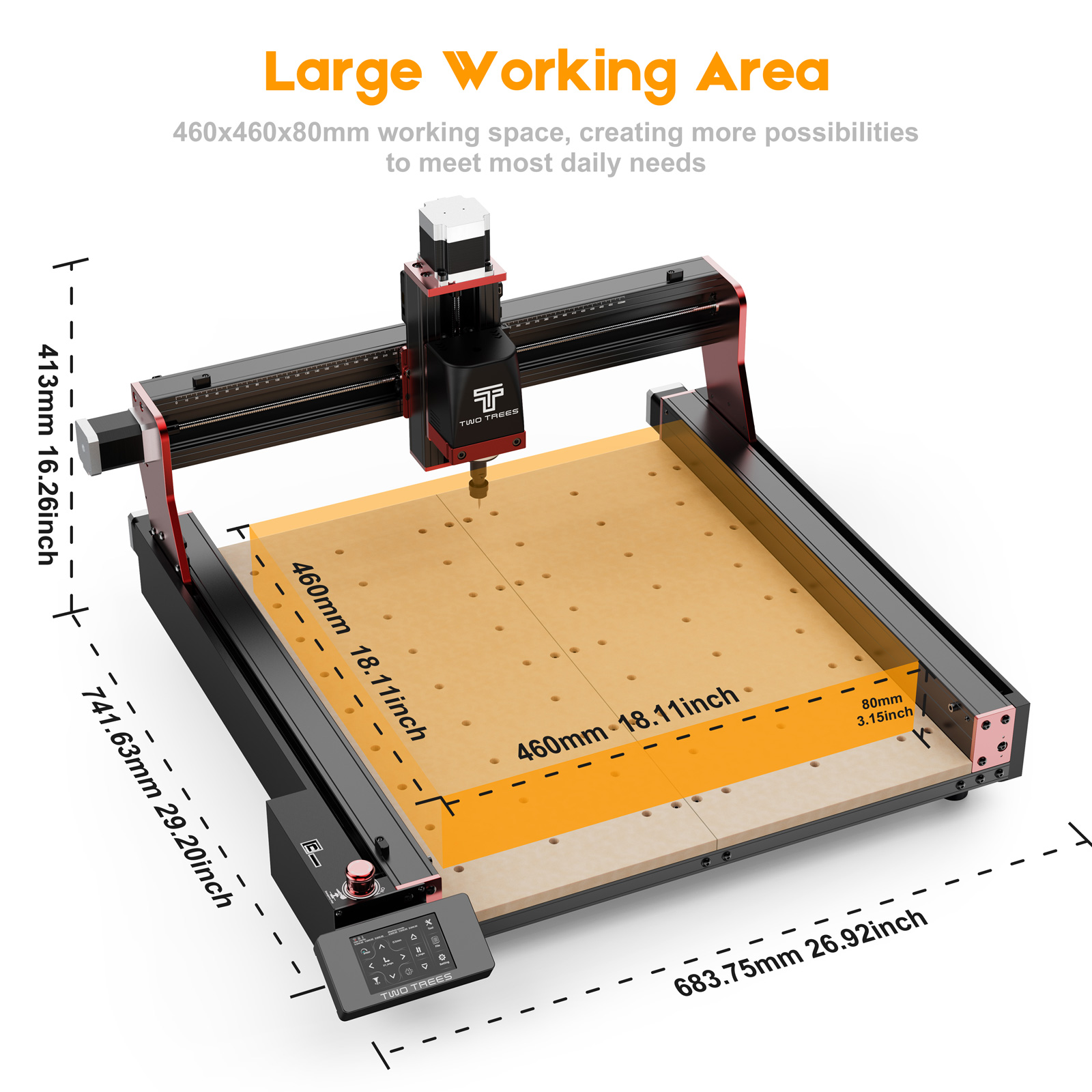 TWOTREES TTC450 pro CNC woodwo - Xyz Woodworking recension och pris