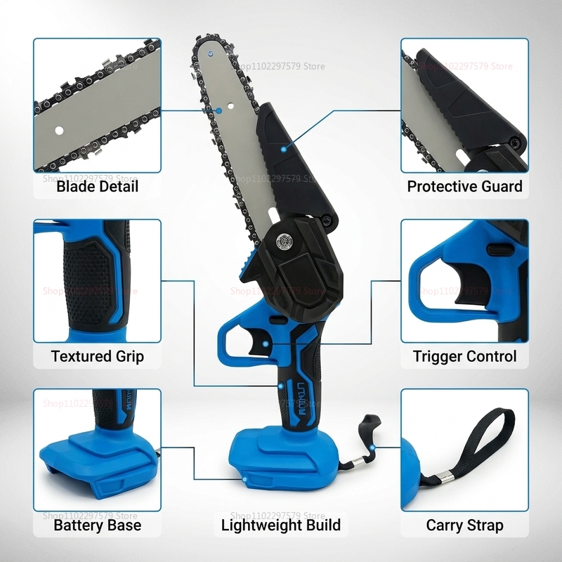 6 Inch Cordless Electric Chain - Woodworking Yard Projects recension och pris
