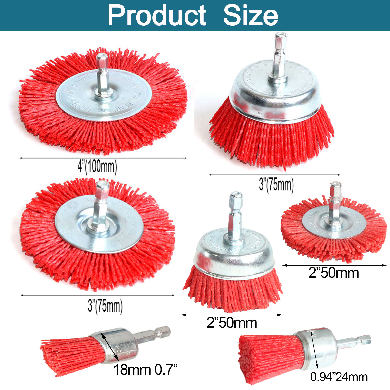 Nylon Cup Brush Abrasive Wire  - Woodworking Drill recension och pris