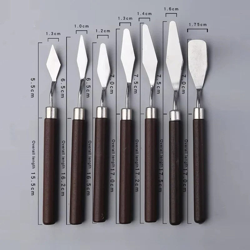 ​7 PCS Artist Palette Knife Se - Drawknife Blade recension och pris