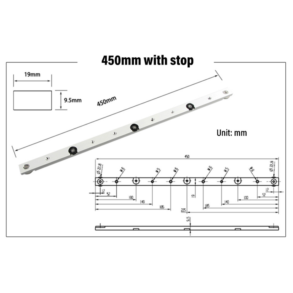 300 / 450 / 650mm Miter Bar Al - Woodworking Rasp recension och pris