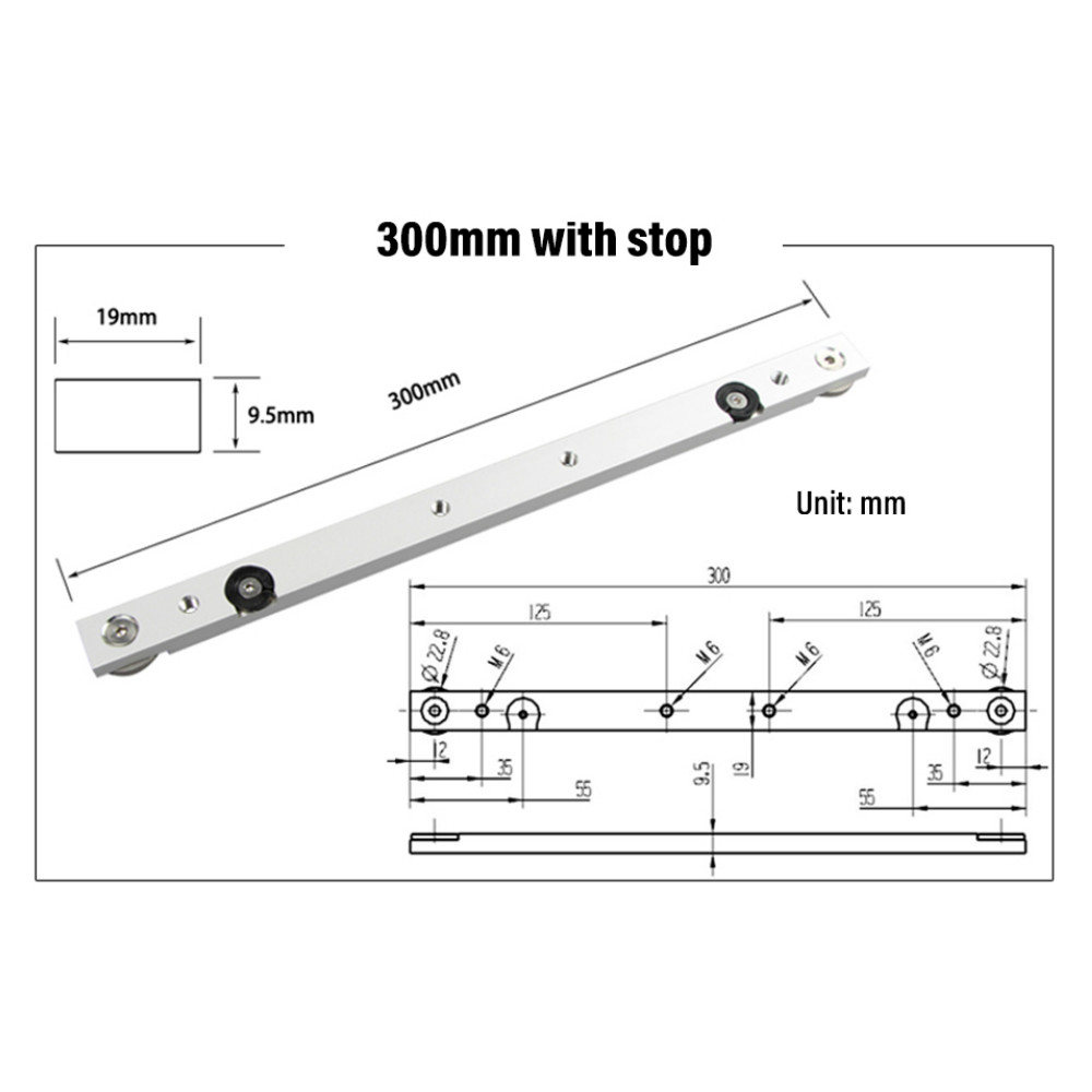 300 / 450 / 650mm Miter Bar Al - Woodworking Rasp recension och pris