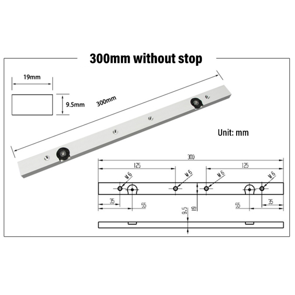 300 / 450 / 650mm Miter Bar Al - Woodworking Rasp recension och pris