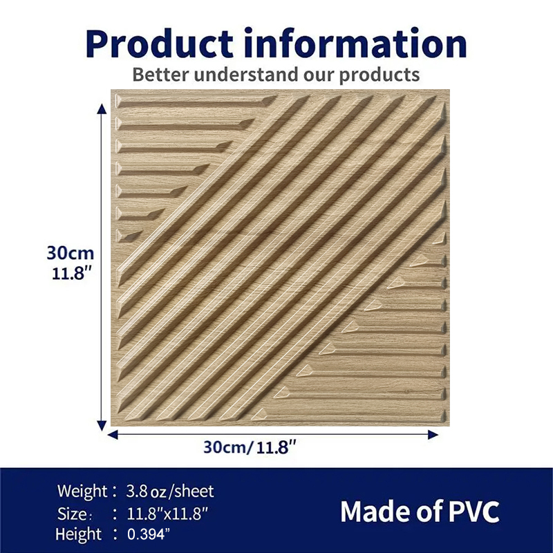 12 Pcs  3D Wall Panel 30x30cm  - Woodworking Zone recension och pris