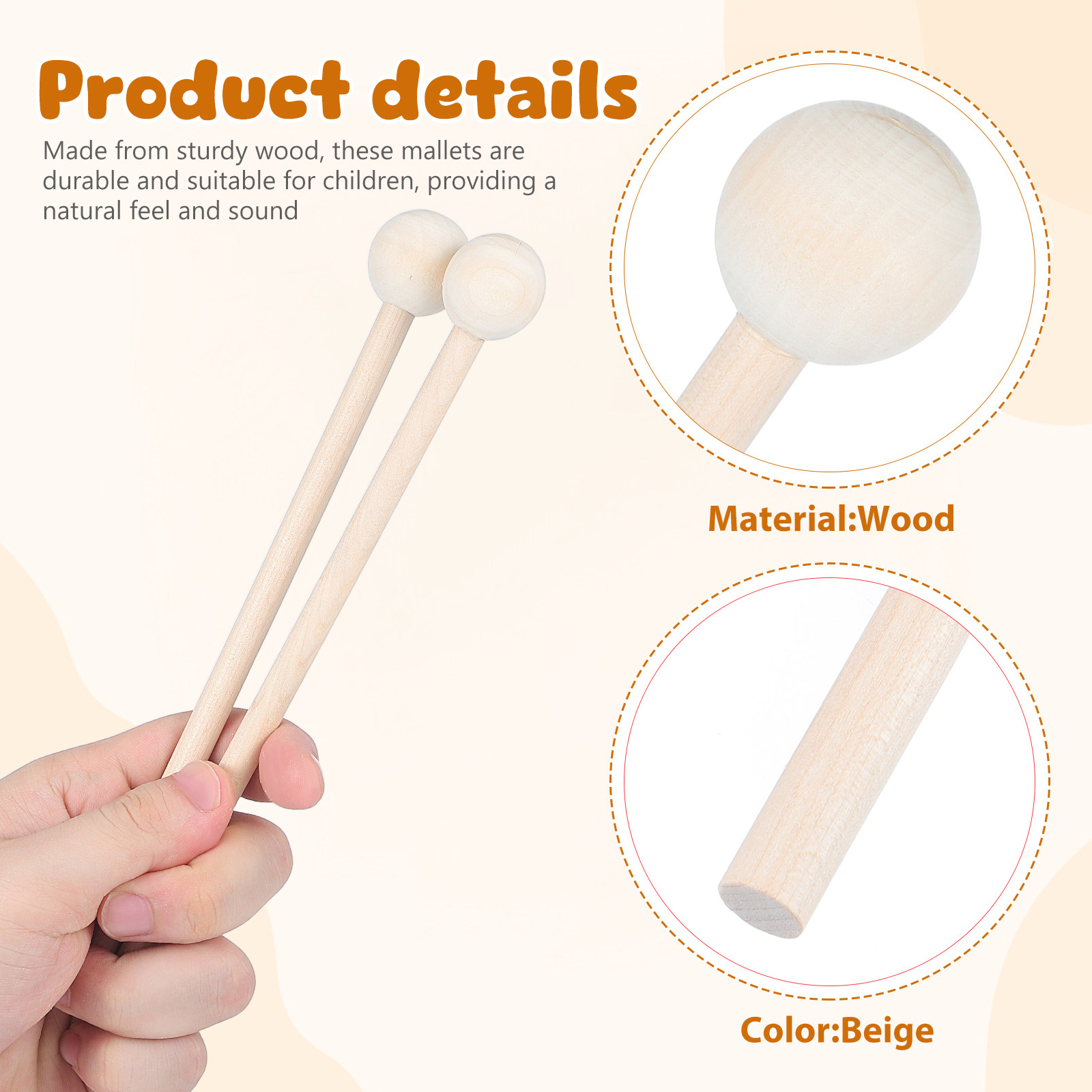 2Pcs Childsafe Wooden Xylophon - Woodworking Xylophone recension och pris