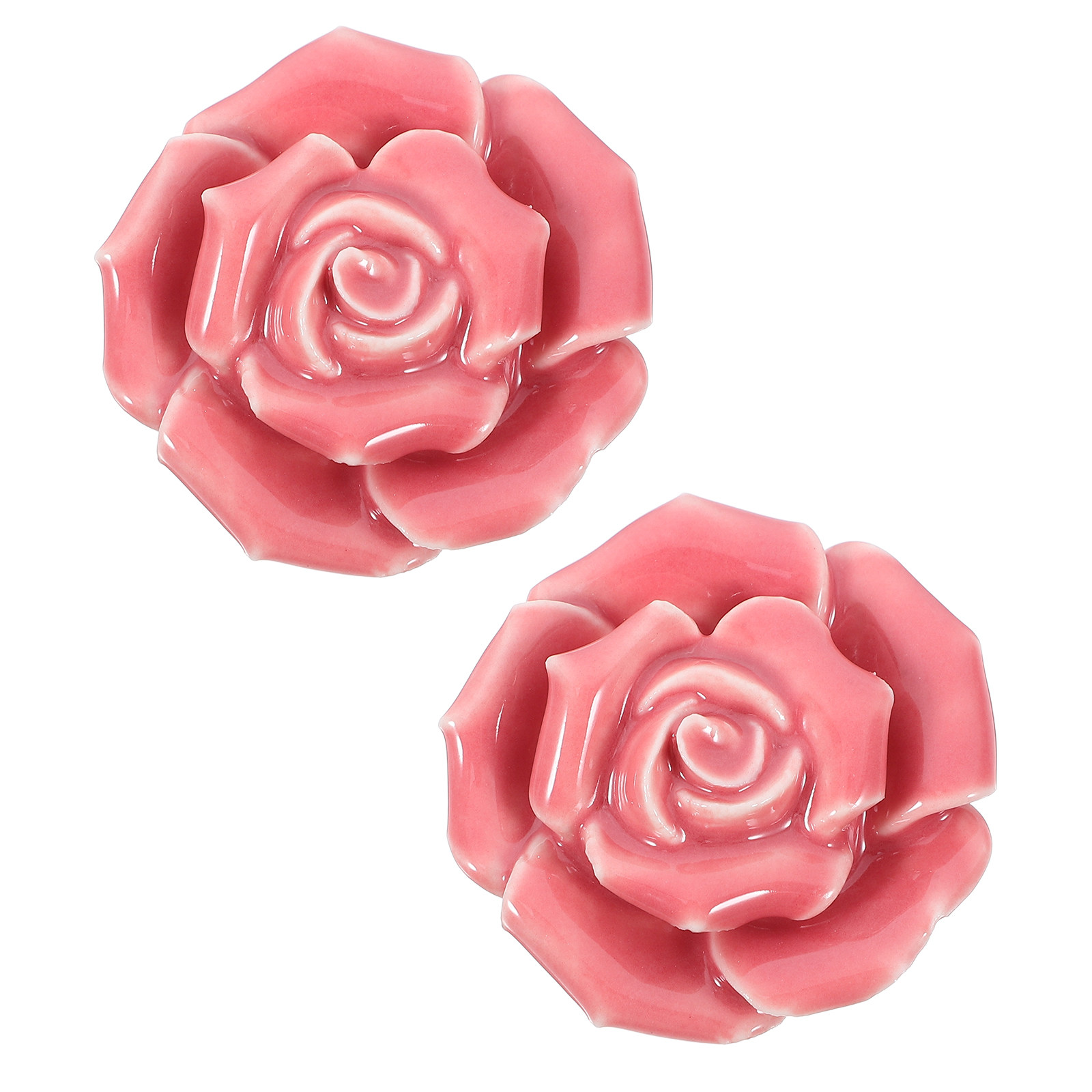 2Pcs Rose Inspired Ceramic Kno - Woodworking Inspiration recension och pris